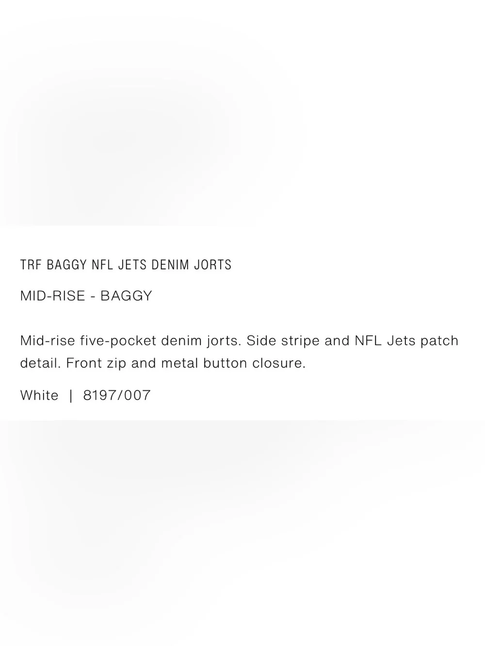 Zara NFL JETS Baggy Bermuda